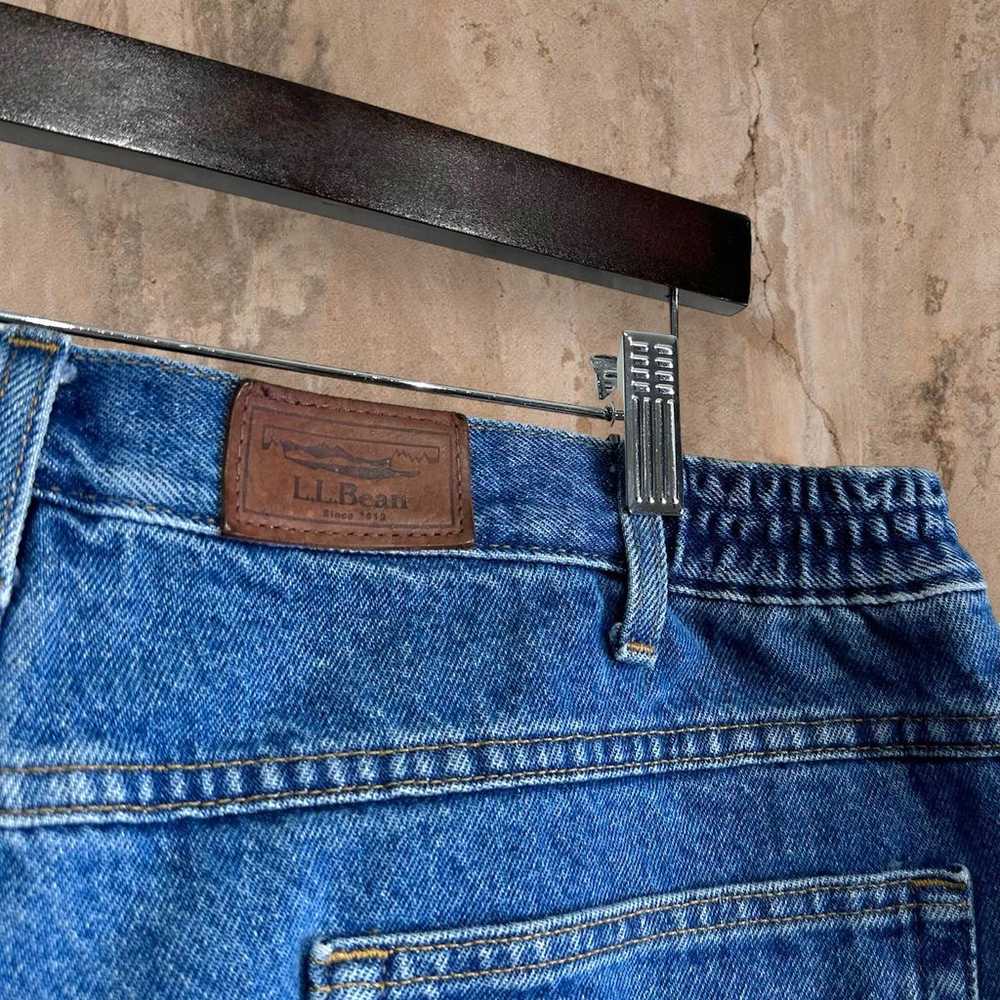 Vintage LL Bean Jeans Flannel Lined Medium Wash D… - image 6