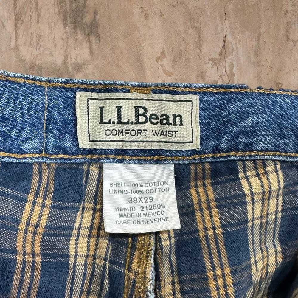 Vintage LL Bean Jeans Flannel Lined Medium Wash D… - image 7