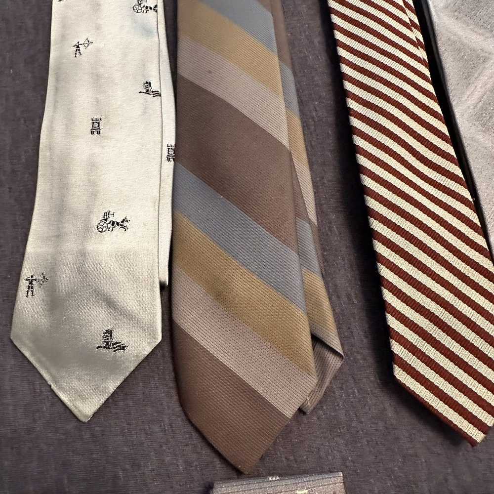 Vintage Lot 14 Vintage Men Ties Neckties Skinny 5… - image 4