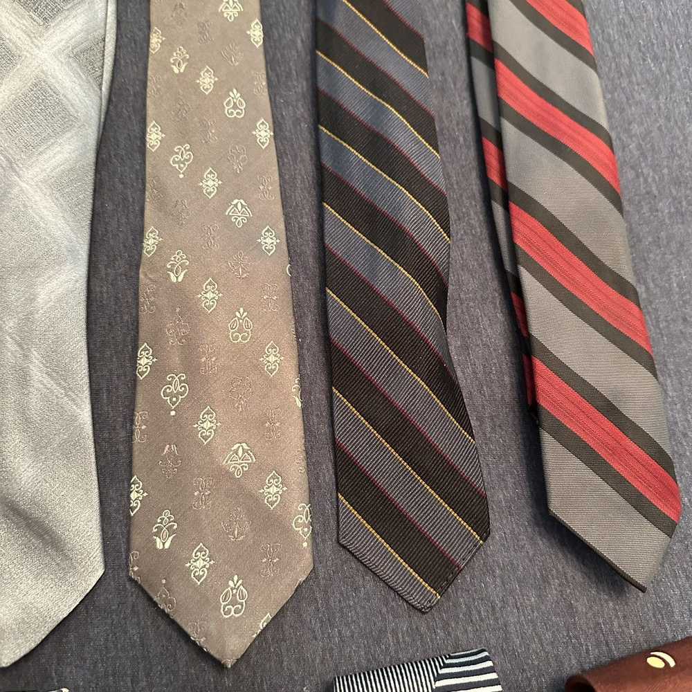 Vintage Lot 14 Vintage Men Ties Neckties Skinny 5… - image 5