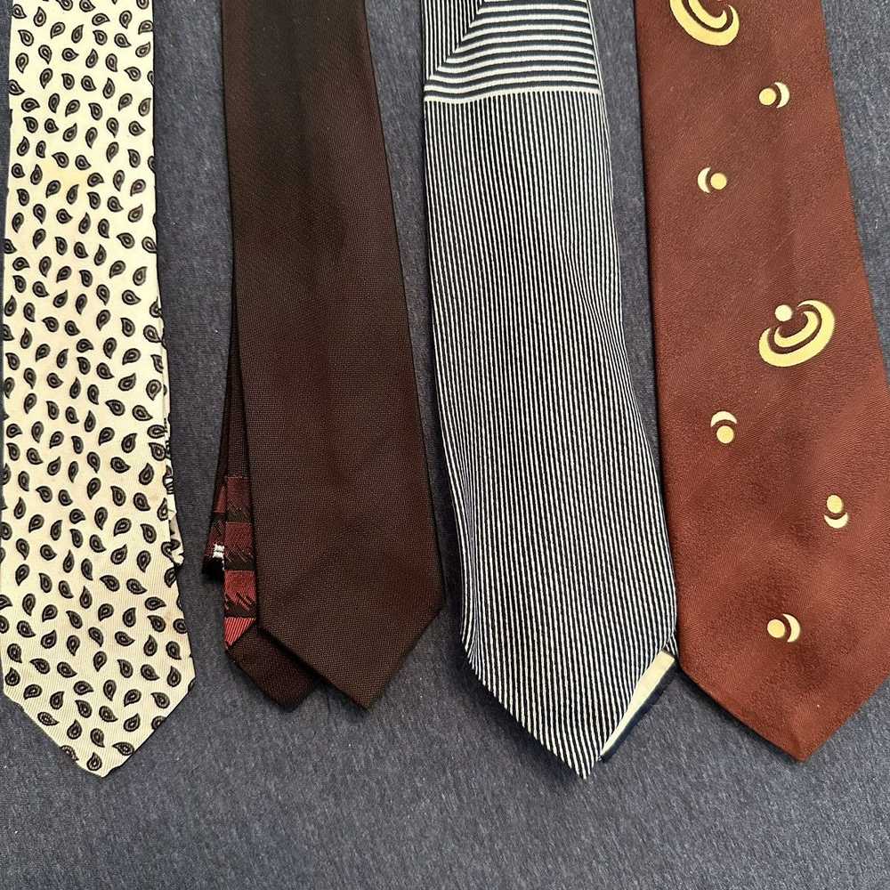 Vintage Lot 14 Vintage Men Ties Neckties Skinny 5… - image 7