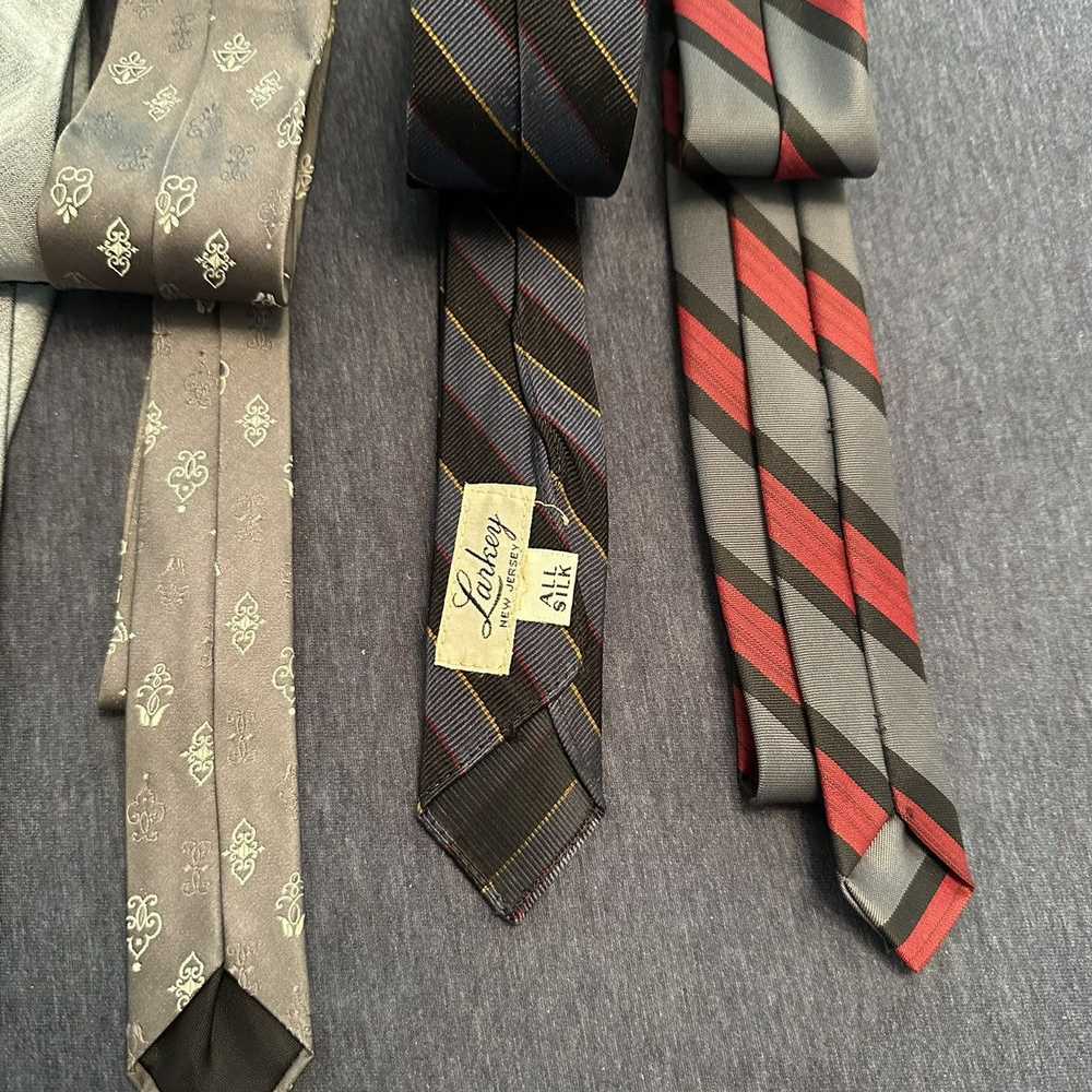 Vintage Lot 14 Vintage Men Ties Neckties Skinny 5… - image 9