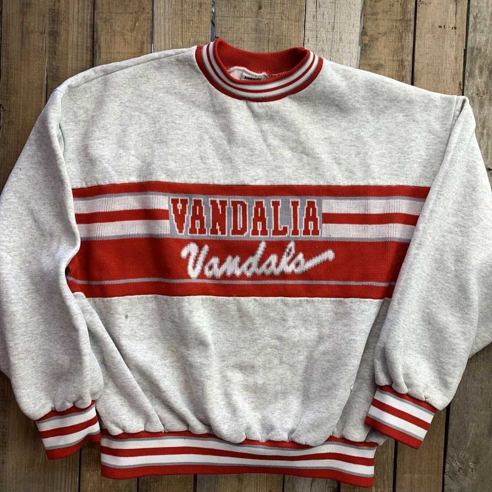 Vintage Vandalia Vandals Vintage Varsity Sweat Sh… - image 1