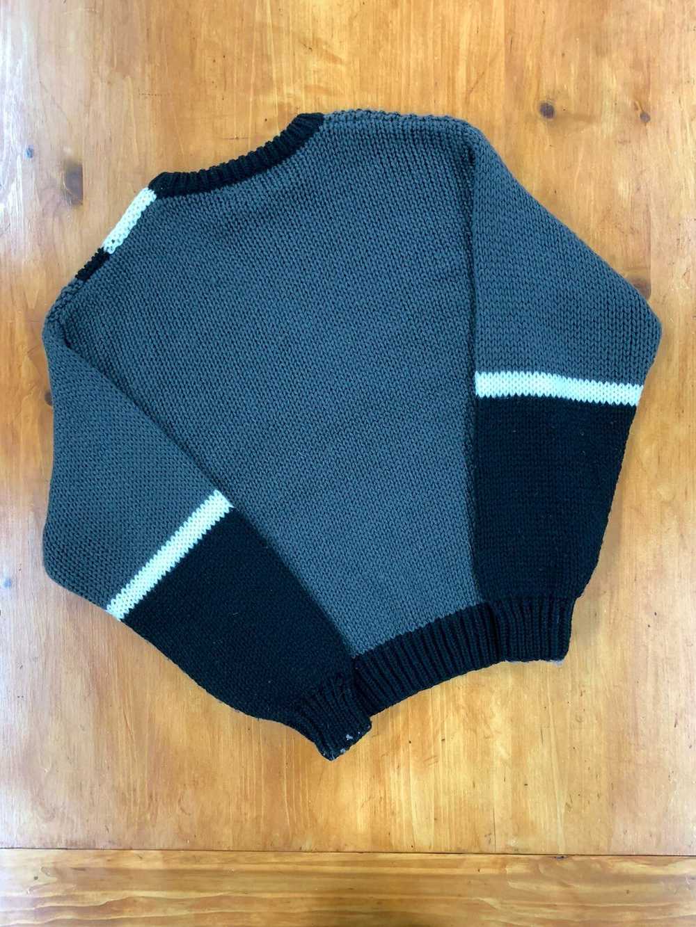 Coloured Cable Knit Sweater × Vintage Vintage Bla… - image 2