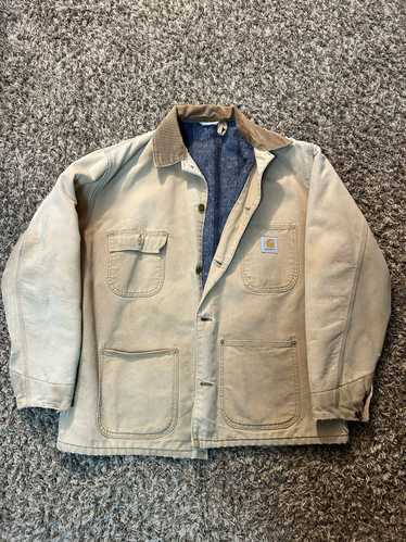 Carhartt × Vintage Faded Carhartt Chore Jacket w … - image 1