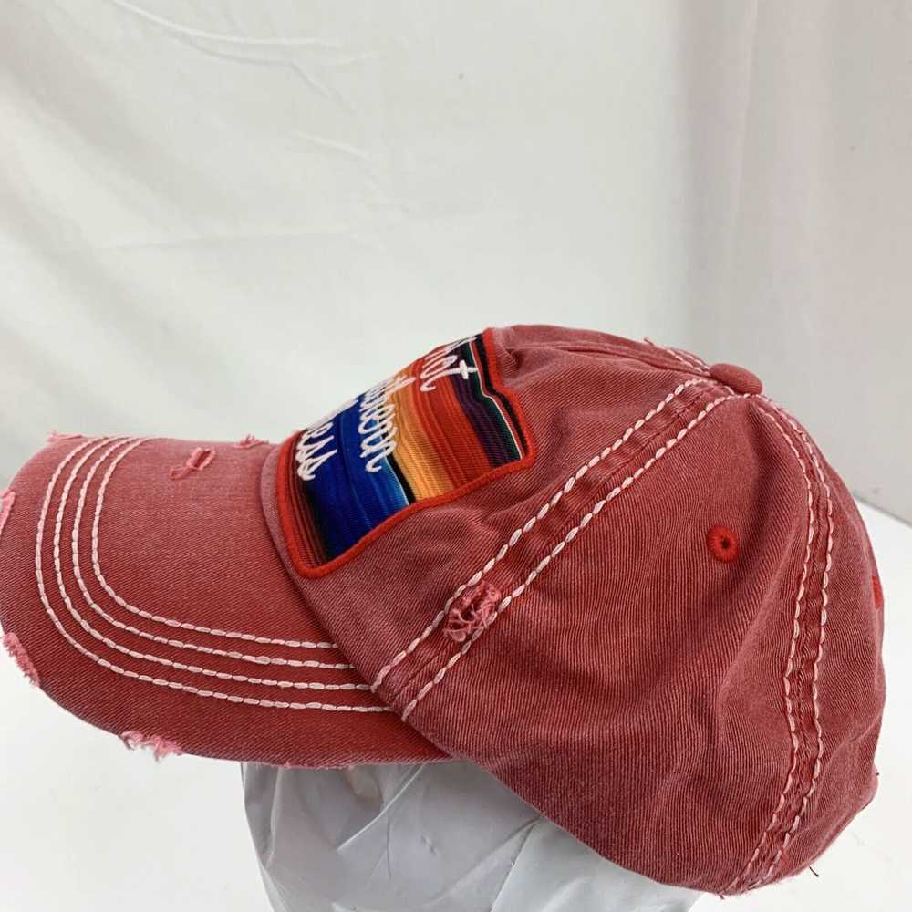 Bally Hot Southern Mess Distressed Red Ball Cap H… - image 2