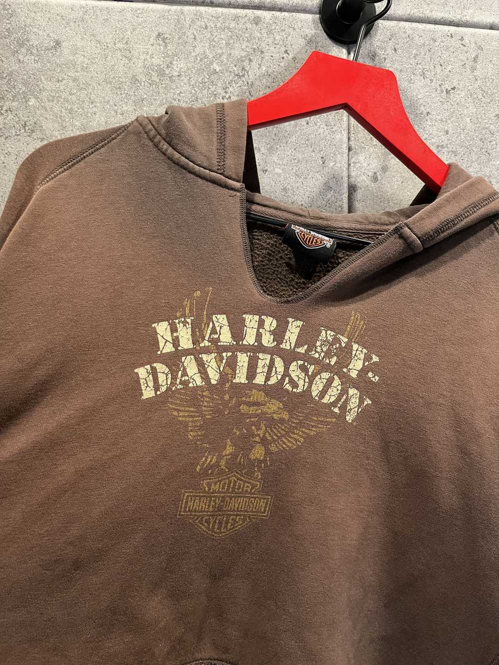 Harley Davidson × Vintage Vintage thrashed sunfad… - image 5