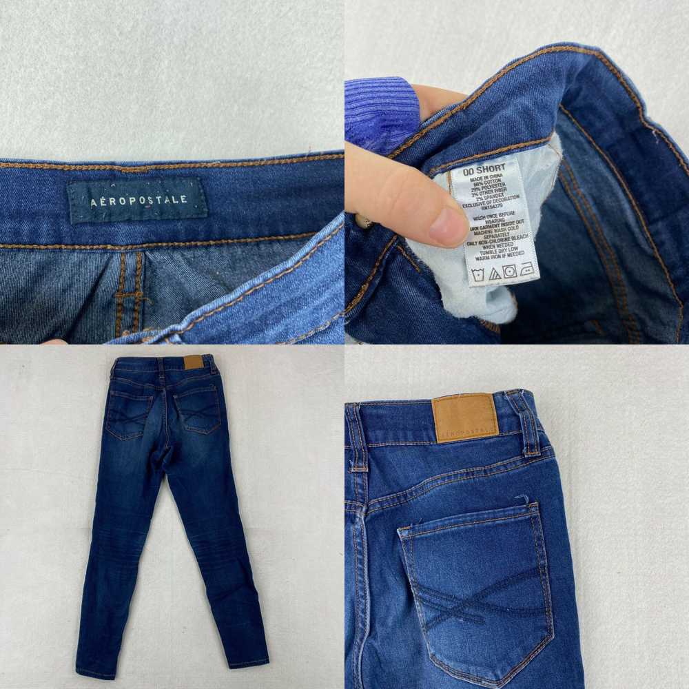 Vintage Aeropostale Jeans Womens Size 00 Short Bl… - image 4
