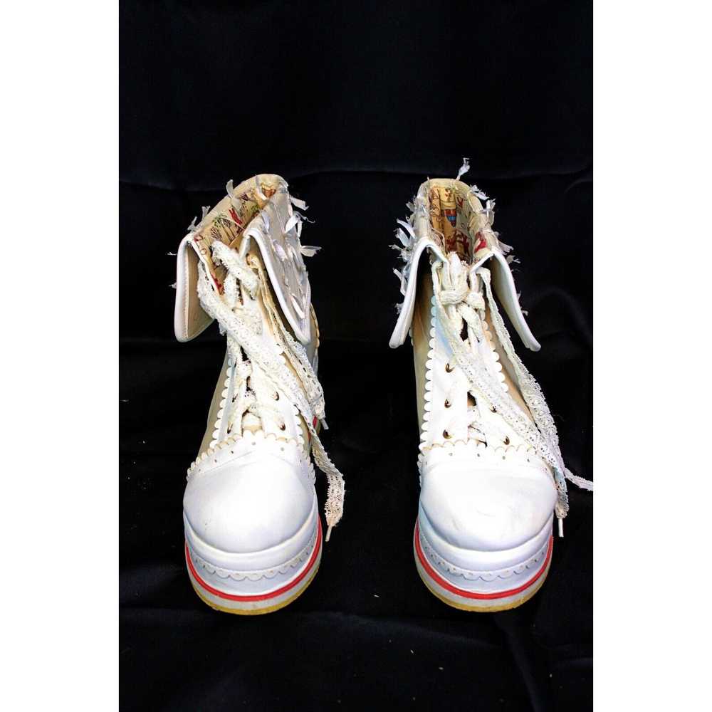 Other White Leather High Top Platforms sz 9 Cute … - image 2