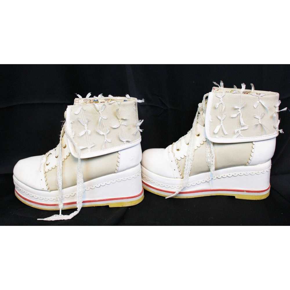 Other White Leather High Top Platforms sz 9 Cute … - image 3