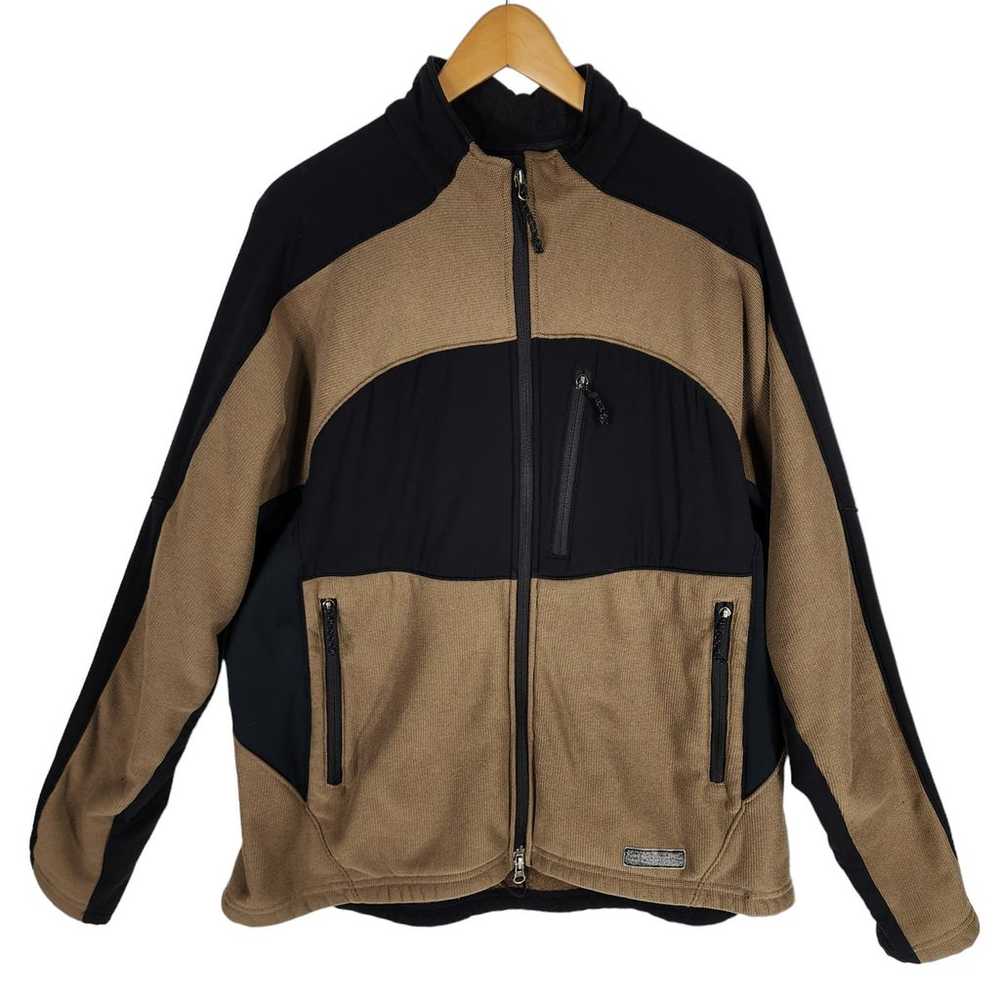 REI Polartec Fleece Jacket sz XL Mens Black Brown… - image 1