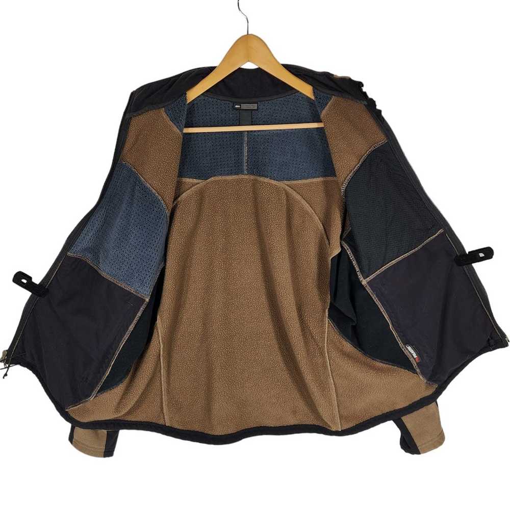 REI Polartec Fleece Jacket sz XL Mens Black Brown… - image 3
