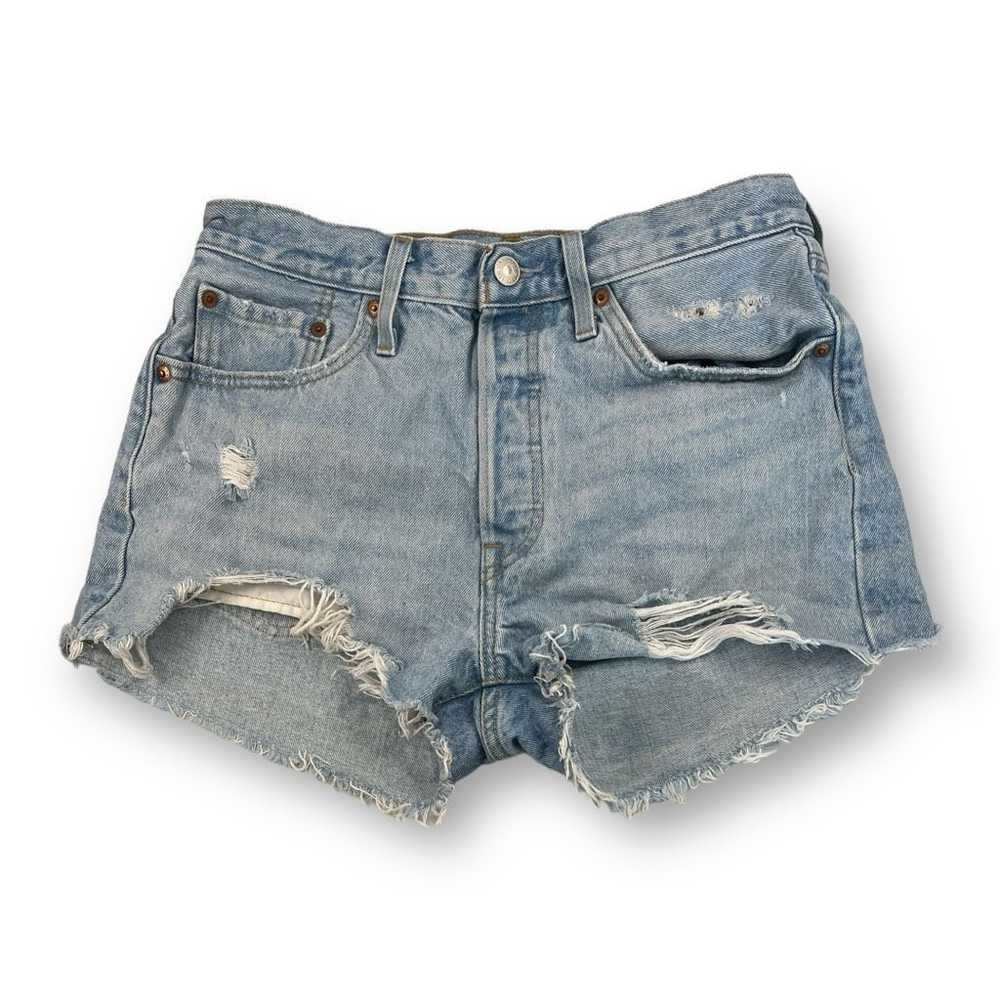 Levi's Levi’s 501 Cutoff Button Fly Distressed Je… - image 1