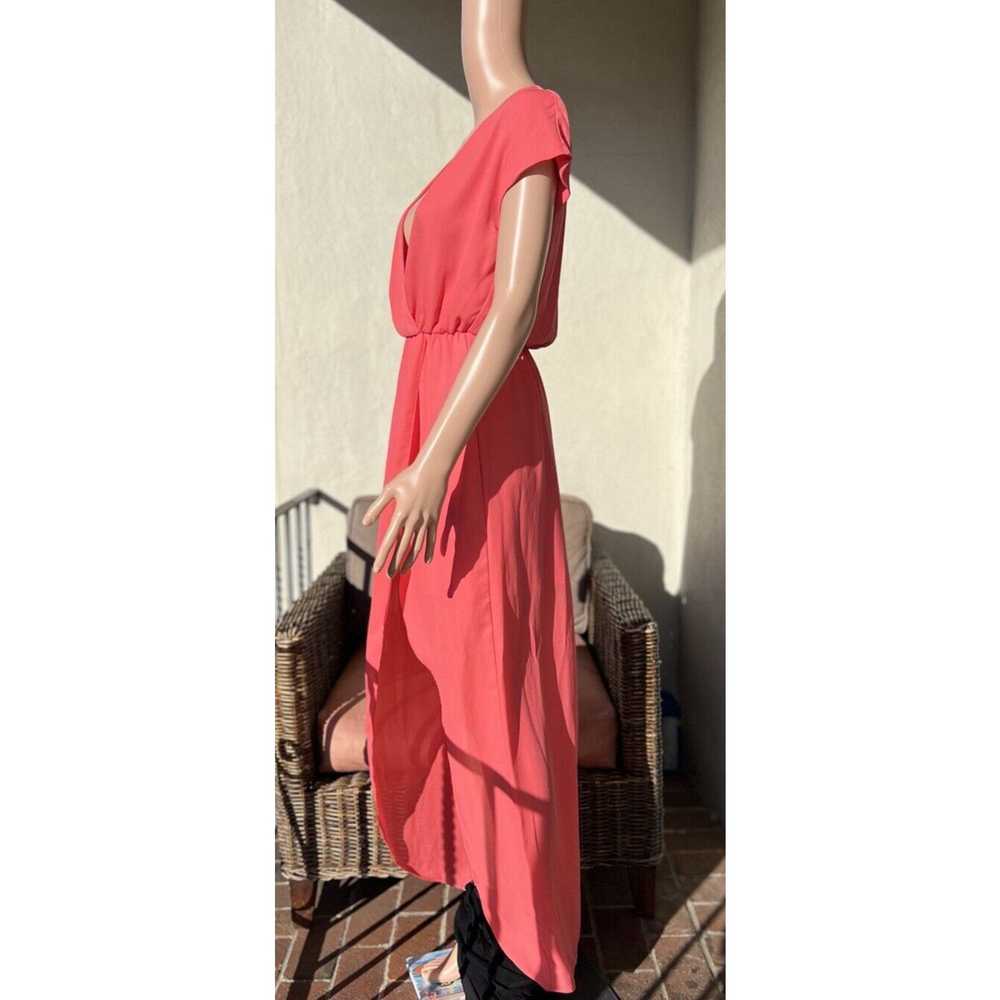 Other Charles Henry Faux Wrap Coral Maxi Dress Sp… - image 3