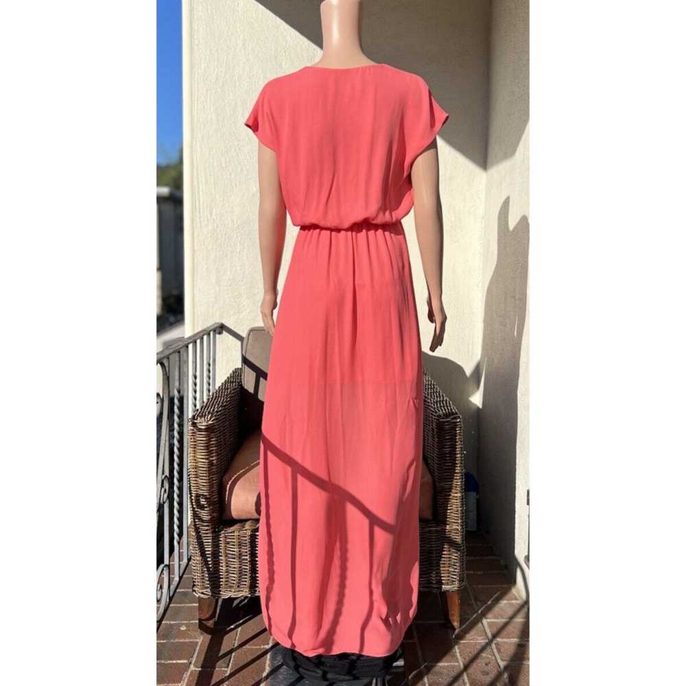 Other Charles Henry Faux Wrap Coral Maxi Dress Sp… - image 4