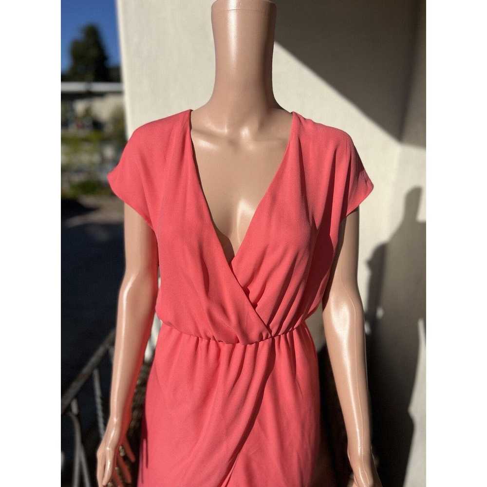 Other Charles Henry Faux Wrap Coral Maxi Dress Sp… - image 5