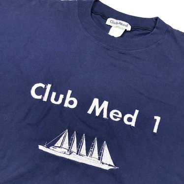 Vintage VTG Club Med Men's 100% Cotton Short Slee… - image 1