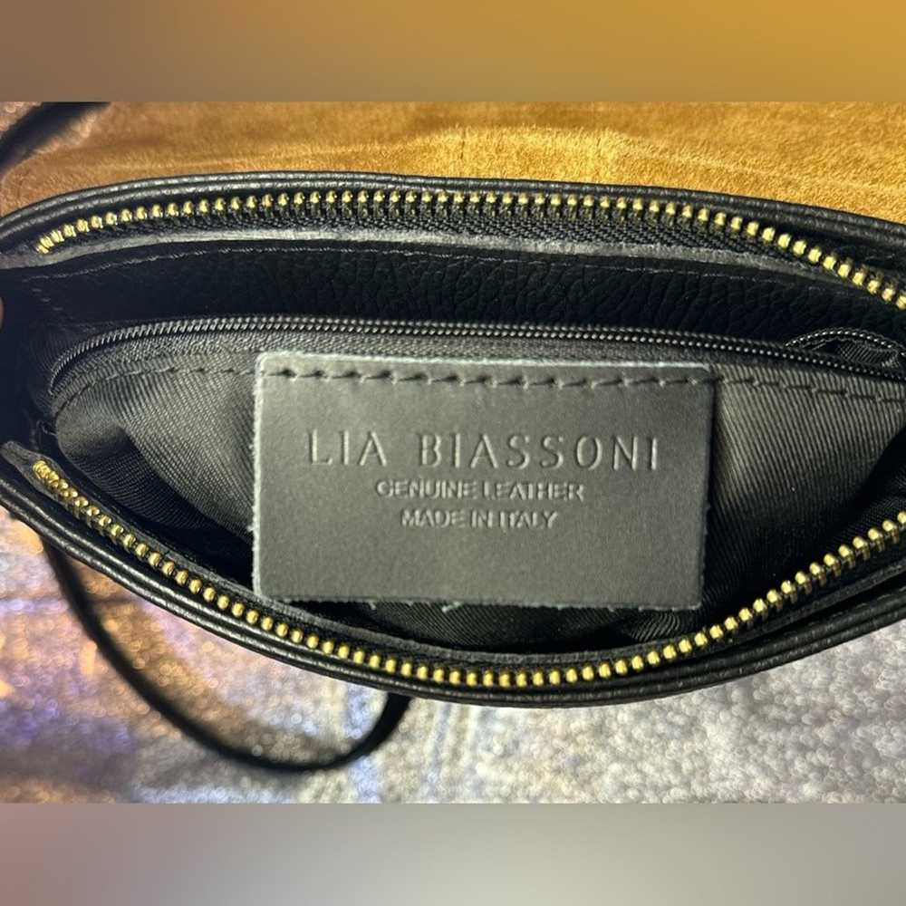 Lia Biassoni Black and Brown Leather Crossbody wi… - image 8
