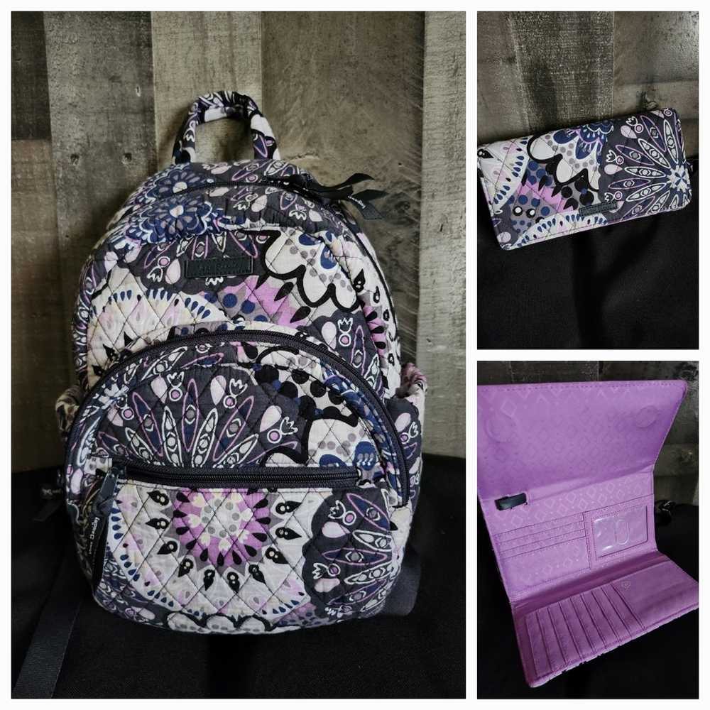 Vera Bradley Mimosa Medallion Mini Backpack & Wal… - image 1