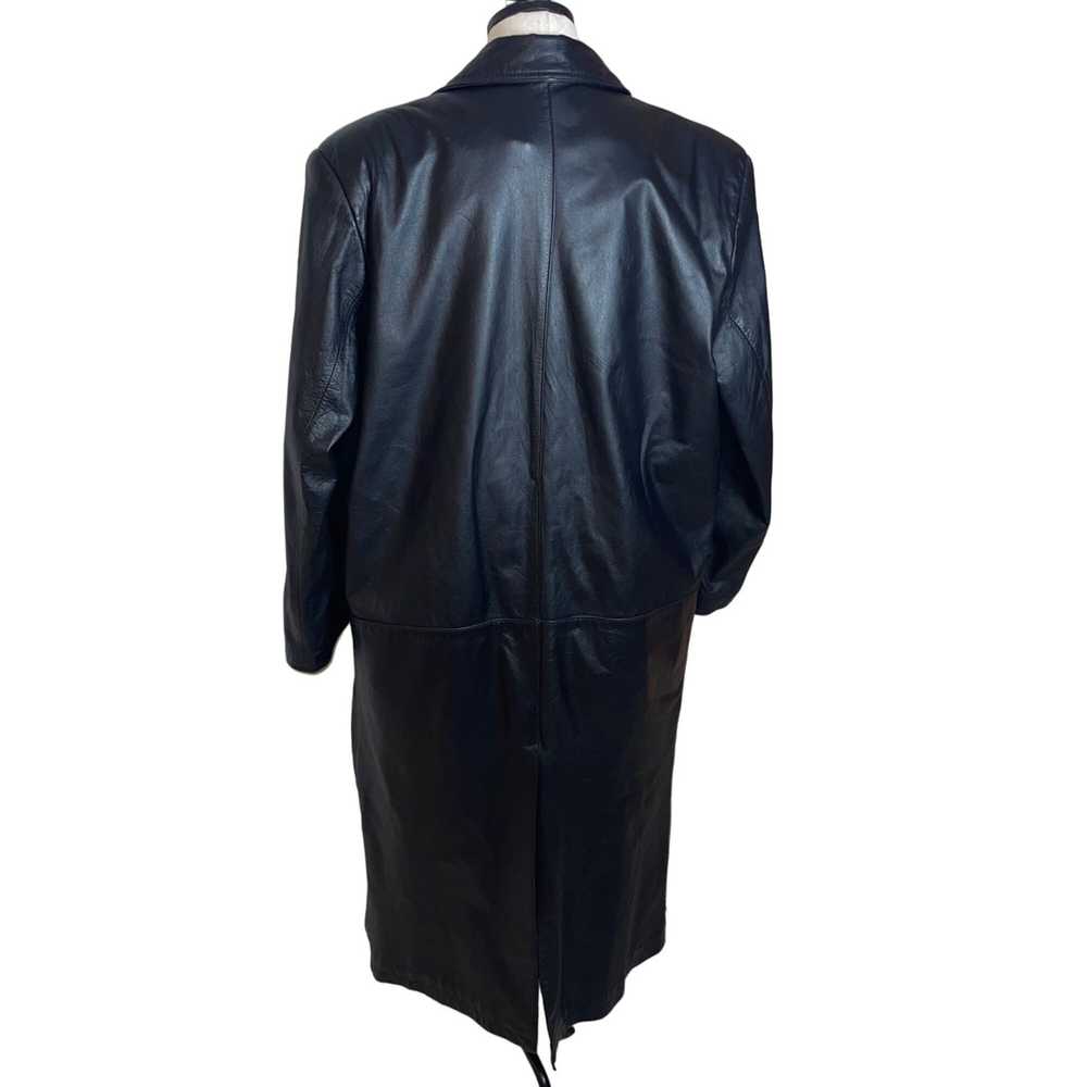 Vintage G 111 Vintage Womens Coat Size L Black Le… - image 2