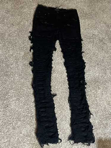 Vintage black distressed jeans