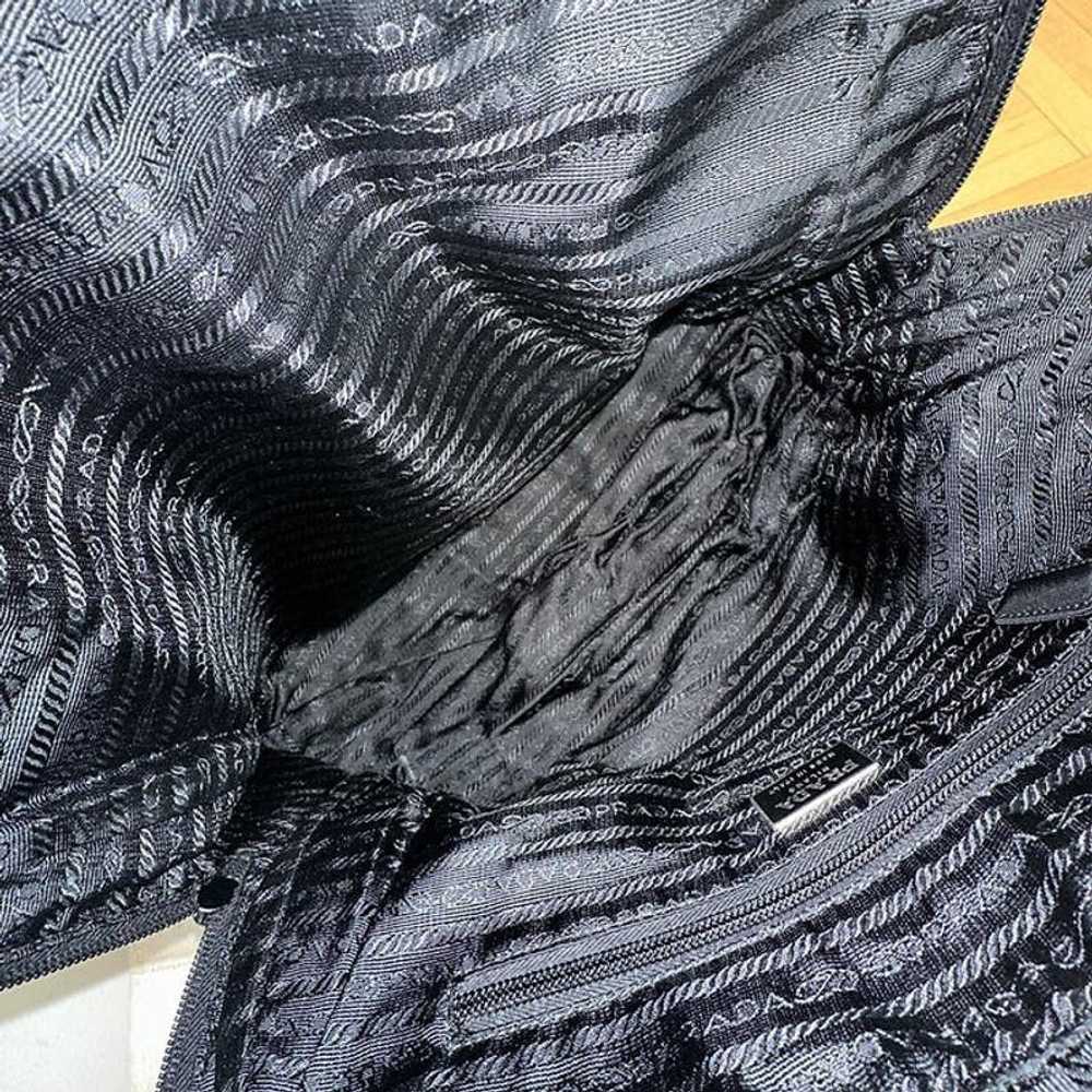 Prada Prada Black Nylon Tote Bag w/ Lock & Key - image 3