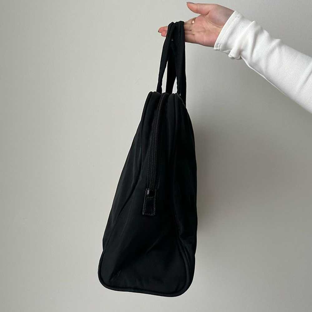 Prada Prada Black Nylon Tote Bag w/ Lock & Key - image 4