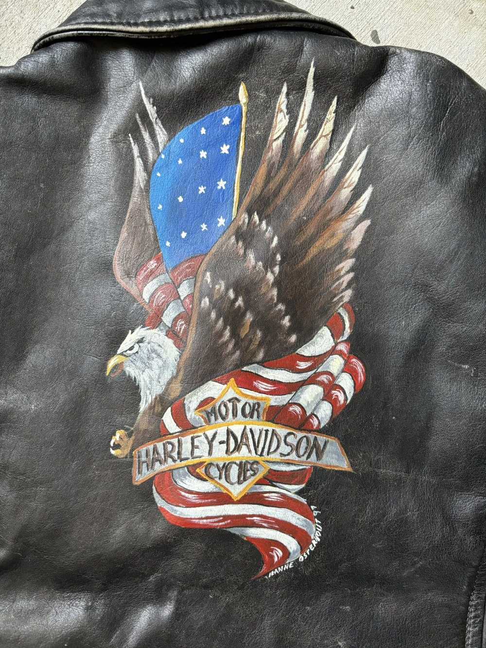 Harley Davidson × Vintage Hand Painted Brooks x H… - image 4