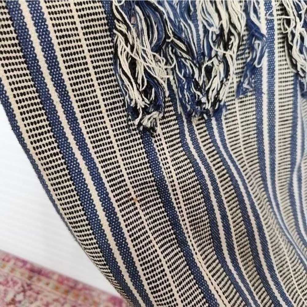 MASSIMO  Dutti Blue & Tan Woven Large Tote Bag Wi… - image 3