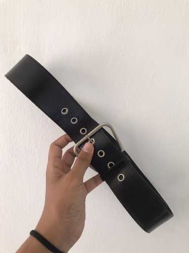 Designer × Vintage Atelier sab black leather belt - image 1