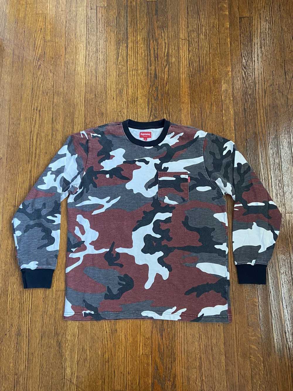 Supreme Supreme Red Camo Long Long sleeve shirt - image 1