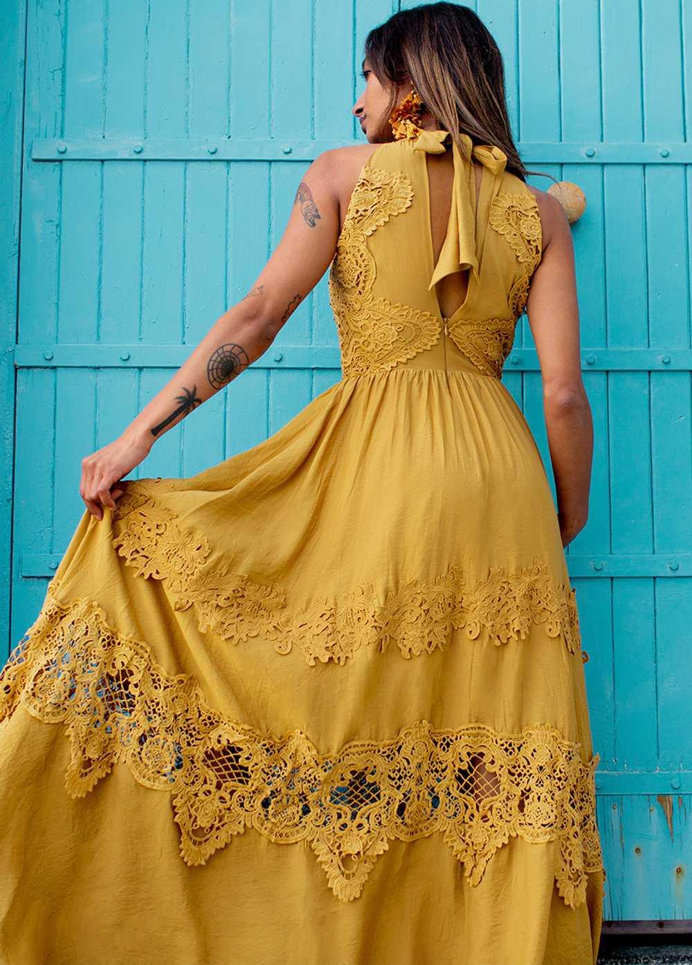 Joyfolie Alondra Dress in Honey - image 3