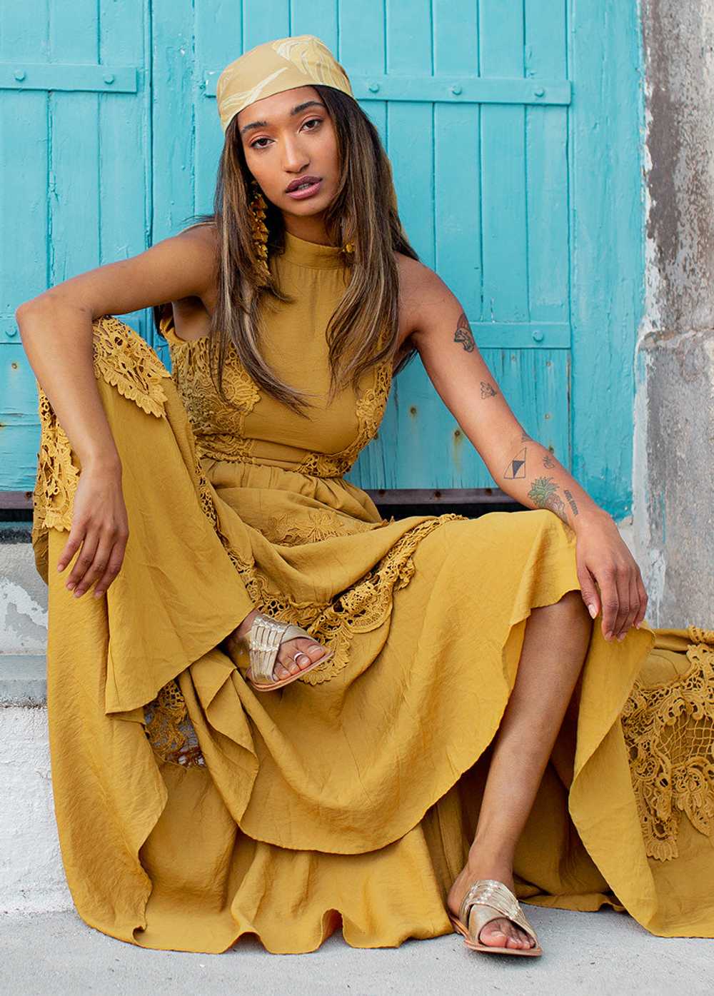 Joyfolie Alondra Dress in Honey - image 5
