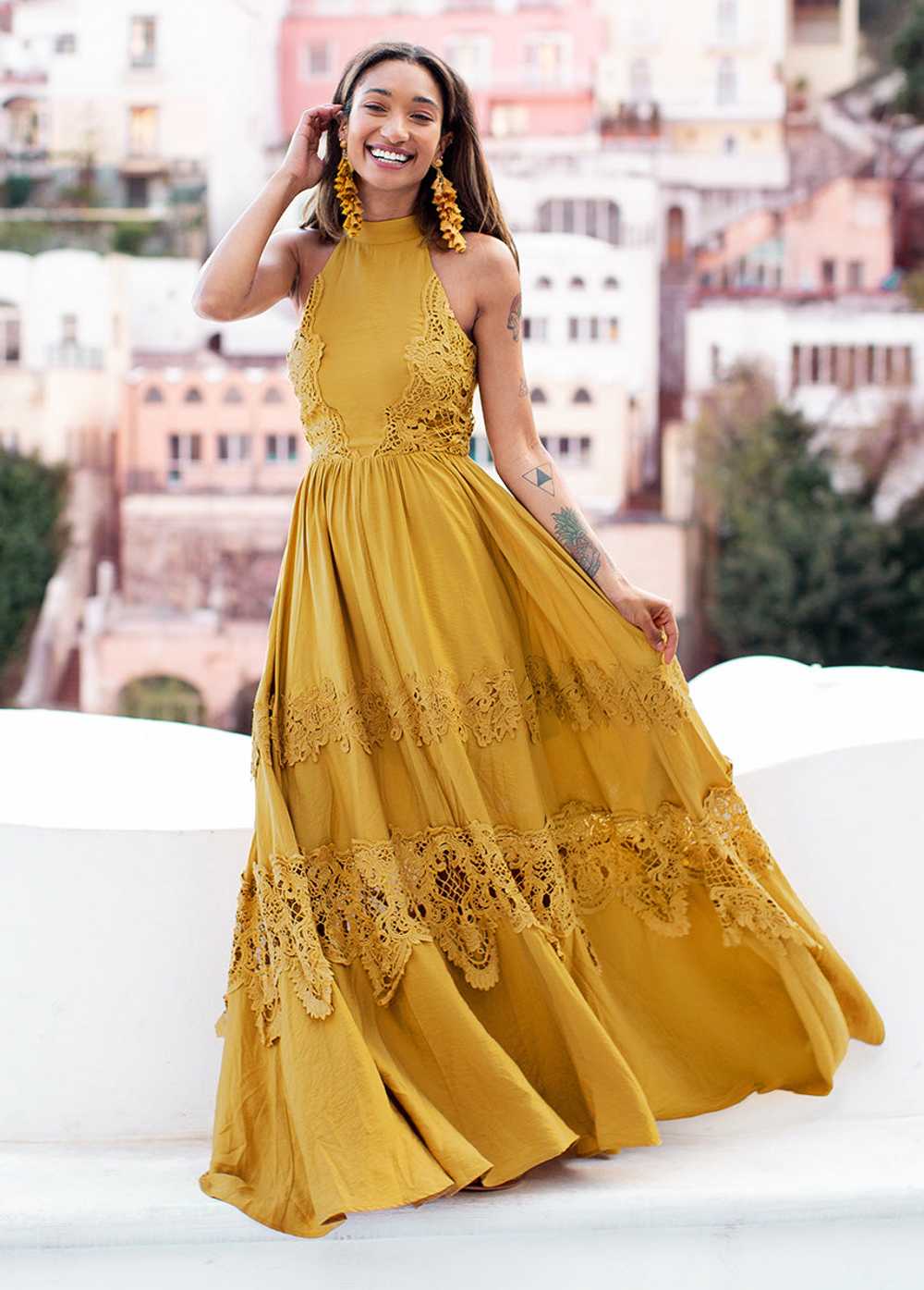 Joyfolie Alondra Dress in Honey - image 7