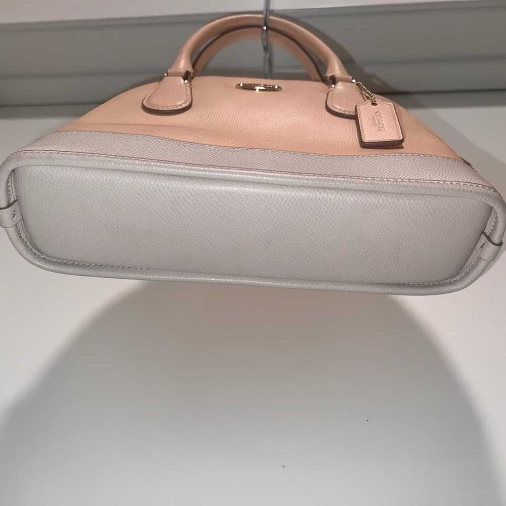 Peach / Salmon Pink Coach Cora Dome Bag Purse - image 4