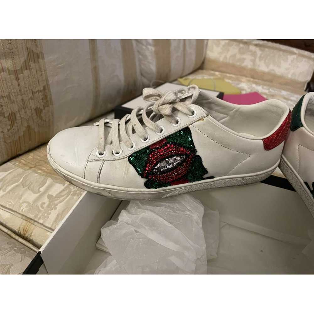 Gucci Ace glitter trainers - image 3