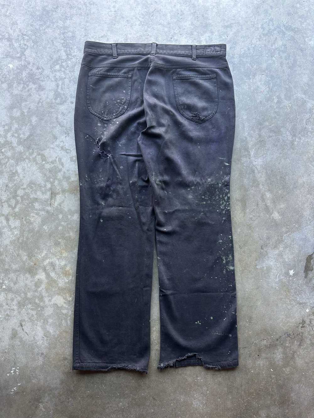 Vintage Vintage 70s Flared Dyed Painter Jeans - image 5