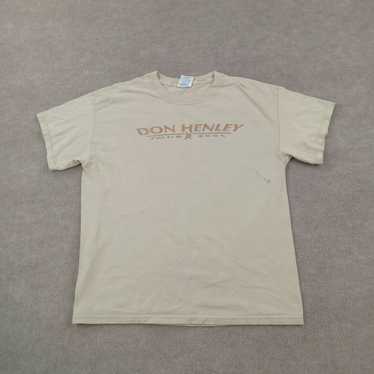 Henleys Don Henley Shirt Men Large Beige Graphic … - image 1