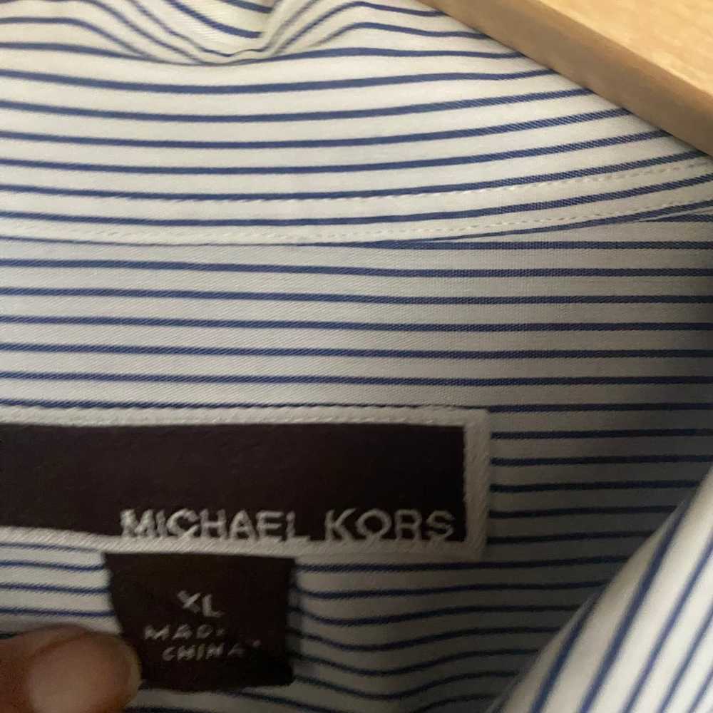 Michael Kors Michael Kors Shirt Men XL Blue Argyl… - image 4