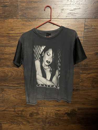 Topshop Vintage Aaliyah Shirt Mesh Sleeves / Insid