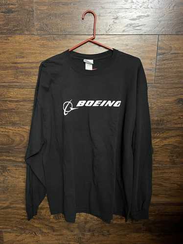 Gildan Official Boeing Logo T-shirt - Long Sleeve… - image 1