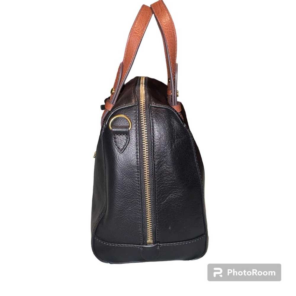 FOSSIL Rachel Satchel Purse Handbag Black Leather - image 6