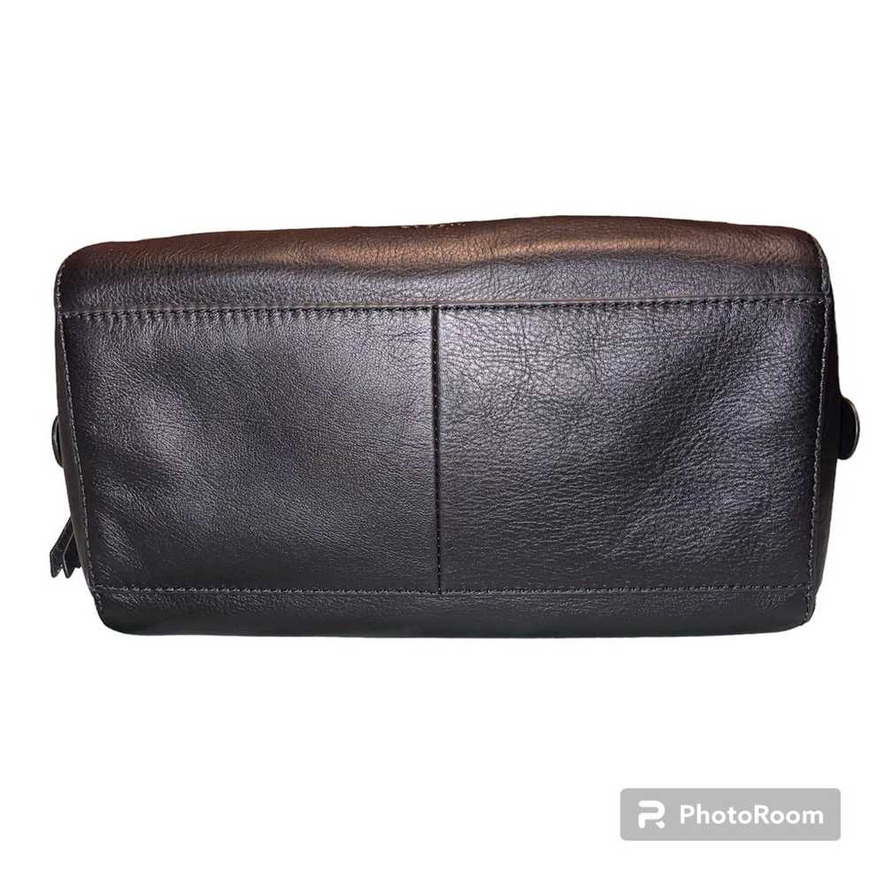 FOSSIL Rachel Satchel Purse Handbag Black Leather - image 7