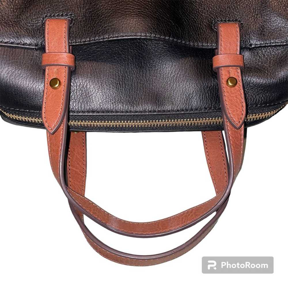 FOSSIL Rachel Satchel Purse Handbag Black Leather - image 8