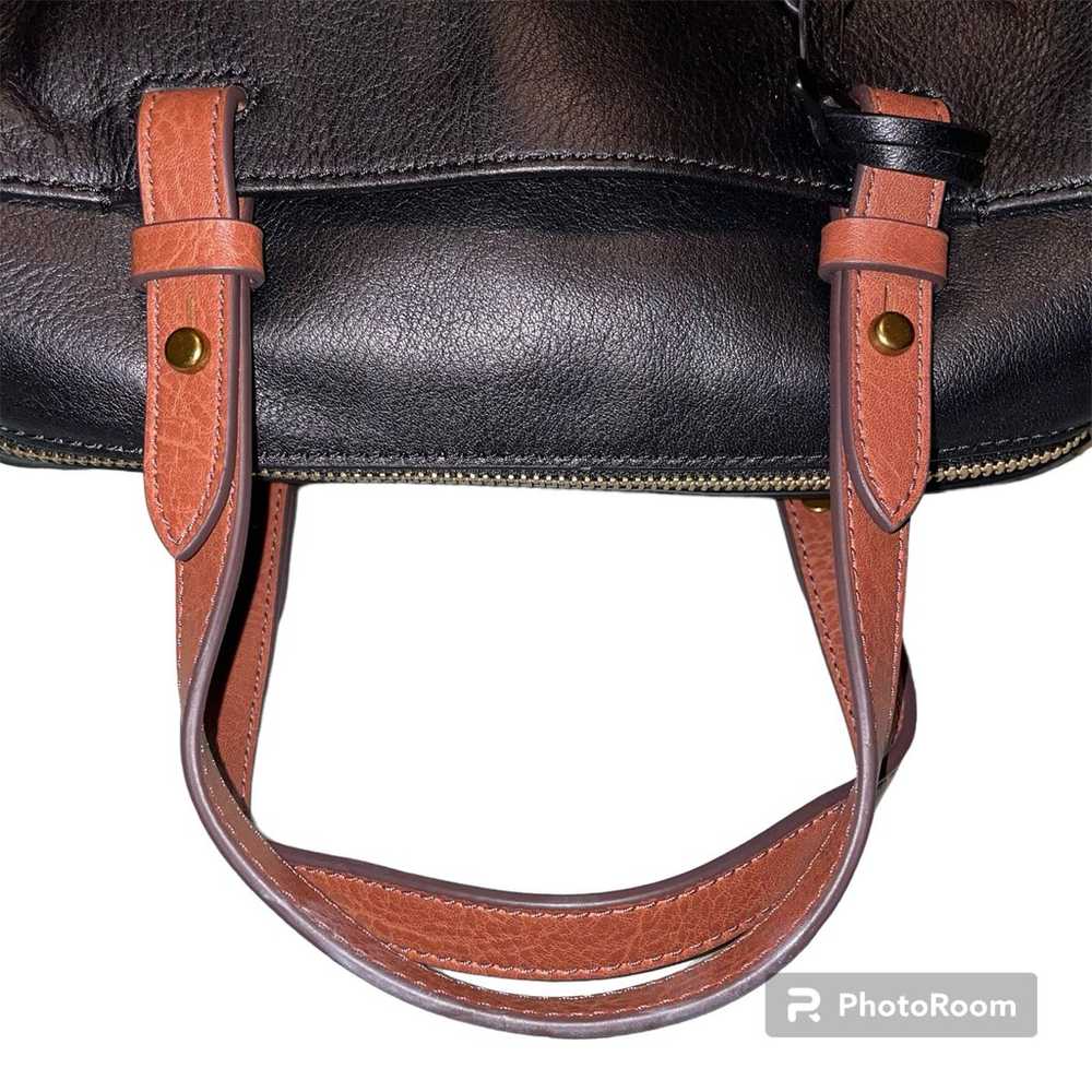 FOSSIL Rachel Satchel Purse Handbag Black Leather - image 9