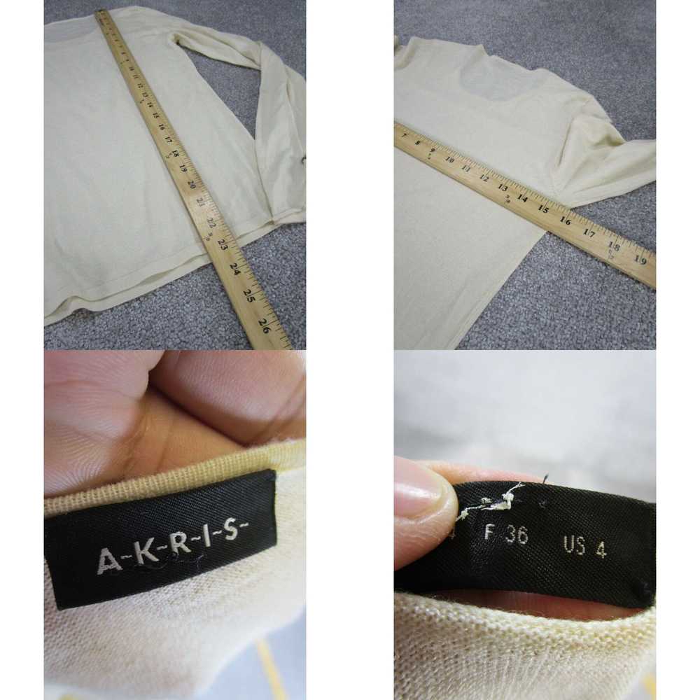 Akris Akris Shirt Womens 4 Cashmere Silk Blend Iv… - image 4