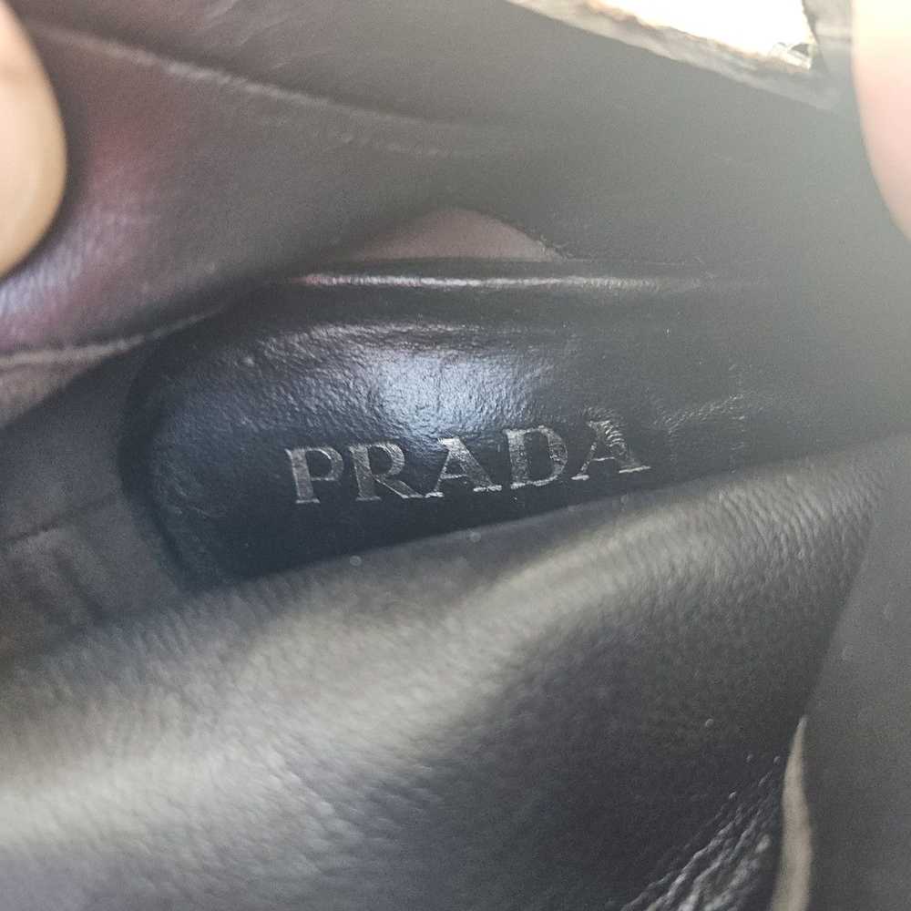 Prada Prada Leather Mid Calf Hight Heel Brogued B… - image 10