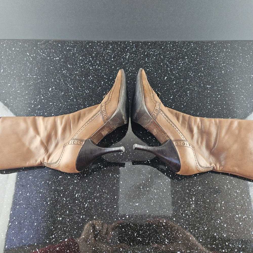 Prada Prada Leather Mid Calf Hight Heel Brogued B… - image 11