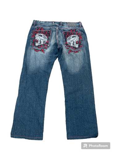 Affliction × Japanese Brand × Skull Jeans Crazy A… - image 1