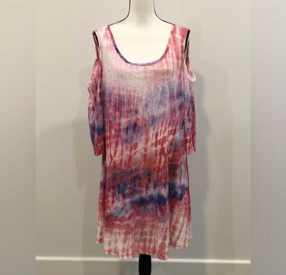 Other David Cline Cold Shoulder Tie Dye Dress - image 1